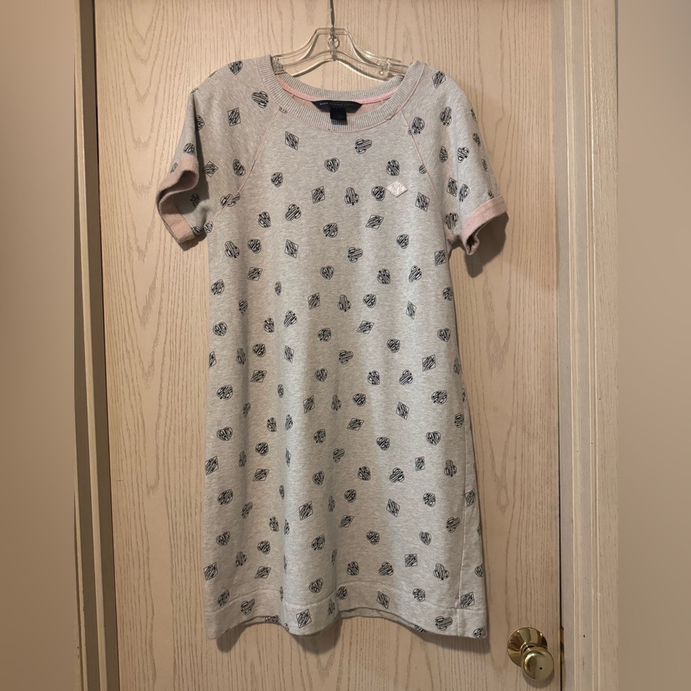 Marc by Marc Jacobs Playing Card Sweatshirt Mini Dress size Medium 100% Cotton